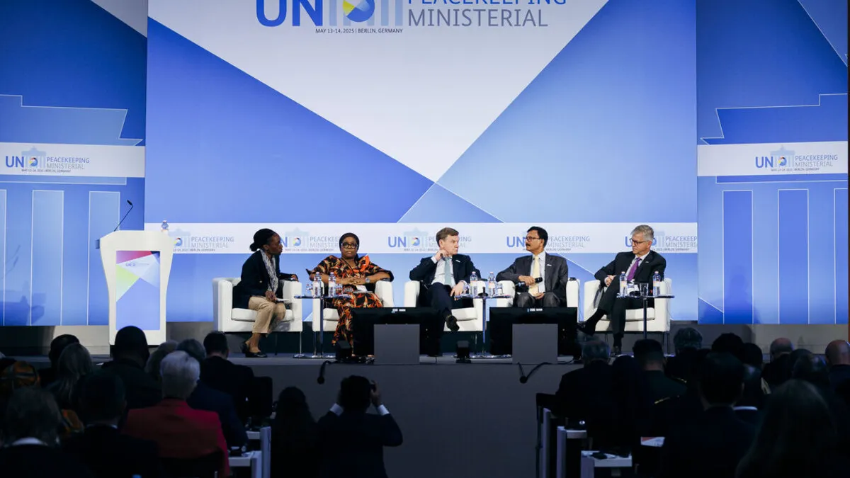 High-level session, 2025 UN Peacekeeping Ministerial in Berlin, Germany, 13 May 2025. ©AAphotothek.de High-level session, 2025 UN Peacekeeping Ministerial in Berlin, Germany, 13 May 2025