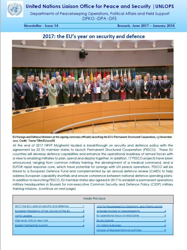 UNLOPS Newsletter - Edition January 2018